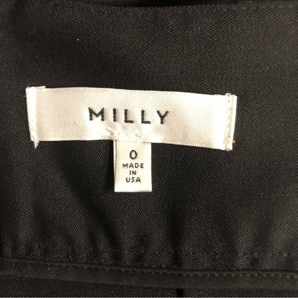 Whimsigoth black ruched midi skirt Size 0 Milly double ruffle hem Dark Romance - Picture 4 of 10